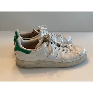 Adidas Stan Smith Women's White Green Snake Embossed Sneakers Size 7.5
